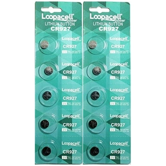 Loopacell CR927 Lithium 3V Battery, 5 Count (Pack of 2)