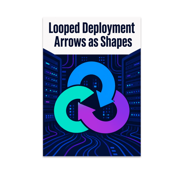 Looped Deployment Arrows as Shapes - Model-Operations Engineer - 13x19 Poster Print