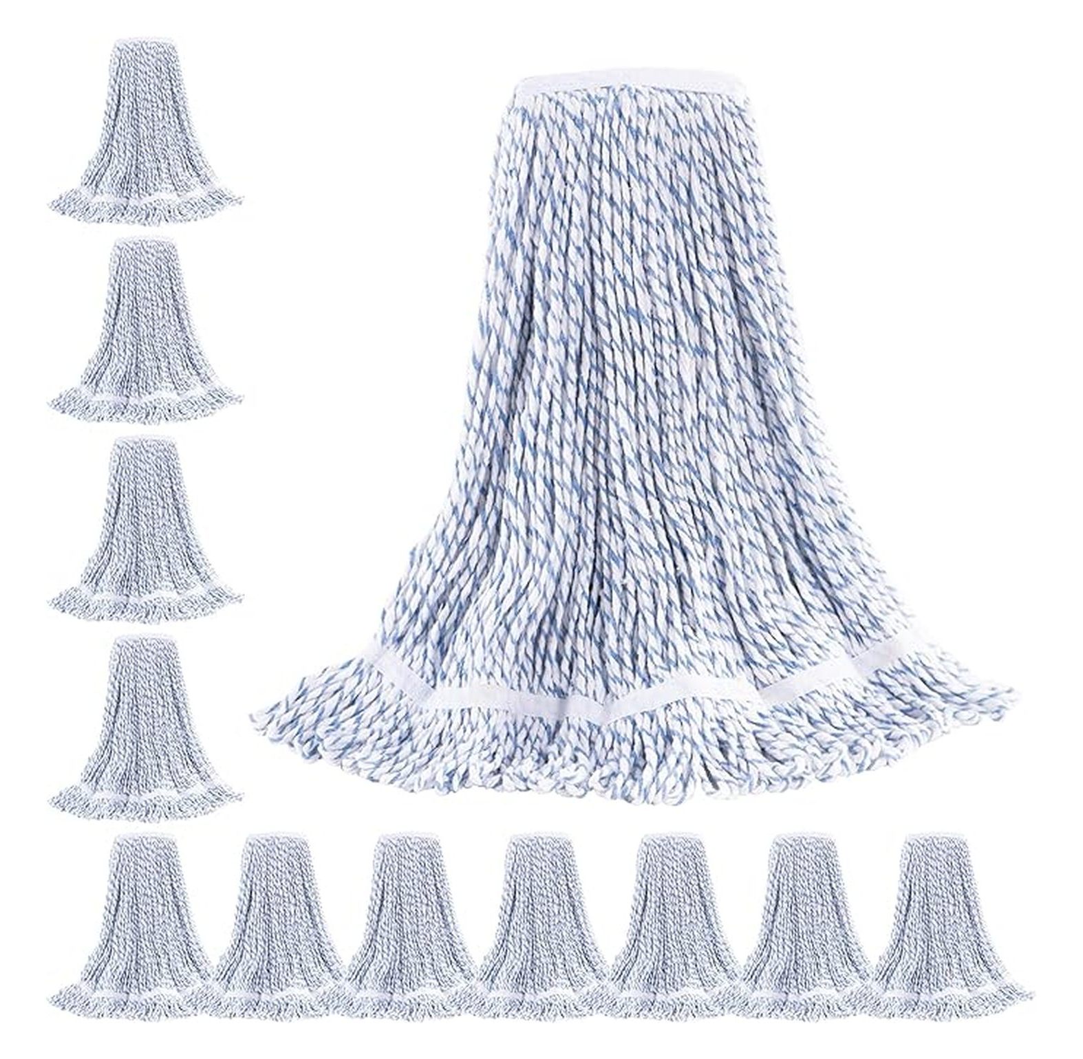 Looped-End Pack of 12 Cotton,1.25'' Universal Headband Heavy Duty Mop ...