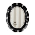 thumbnail image 1 of Sterling & Noble Home – 4x6 Picture Frame – Looped Scalloped Black Cream Oval Ceramic Photo Frame, 1 of 8