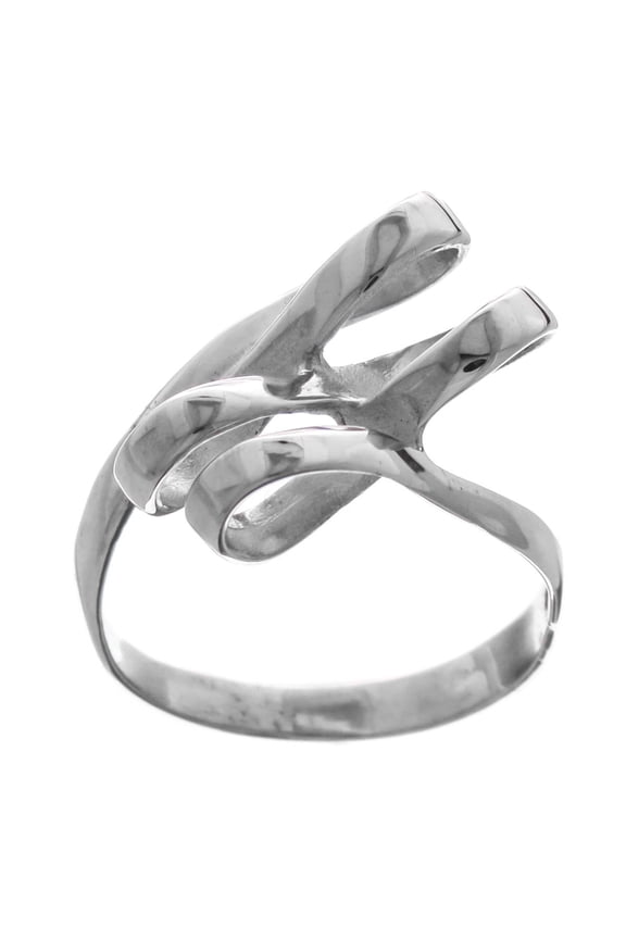 Looping Bows 925 Sterling Silver Band Ring