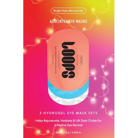 Loops Bright Eyes Revival Set Assorted Eye Masks, 0.528 oz, 3 Pack