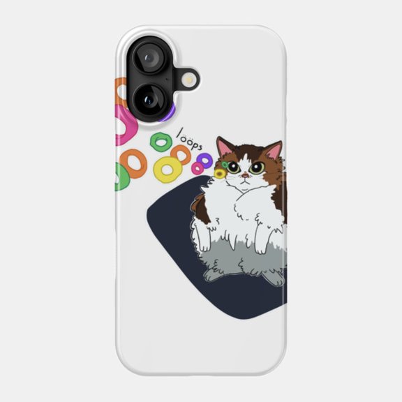 Loops Cat Funny Sarcastic Animal Meme Case for iPhone 11-17 Slim Shockproof