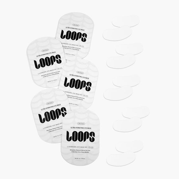 Loops Dew Cloud Ultra Hydrating Hydrogel Eye Mask, Set of 5