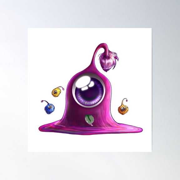 Loops, The Fuzzy Bloop Poster Wall Art, Modern Wall Decor For Living Room Bedroom, 24x24 UNFRAMED