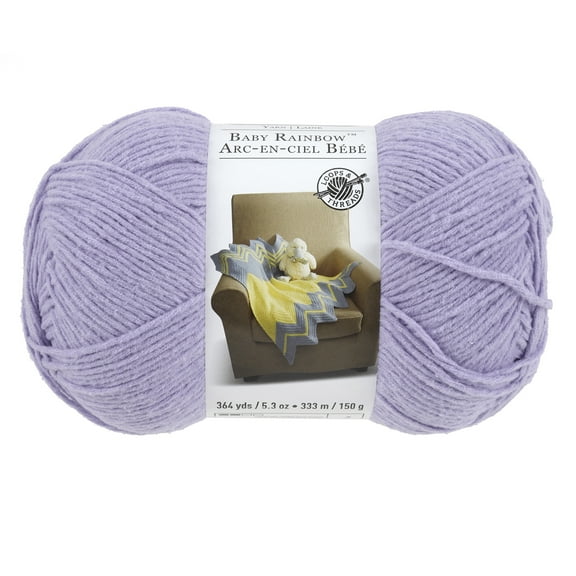 Loops & Threads Baby Rainbow Yarn - Solid Color Yarn for Knitting, Crochet, Weaving, Arts & Crafts - Orchid, Bulk 15 Pack