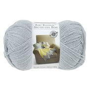 Loops & Threads Baby Rainbow Yarn - Solid Color Yarn for Knitting, Crochet, Weaving, Arts & Crafts - Silver Dollar, Bulk 15 Pack