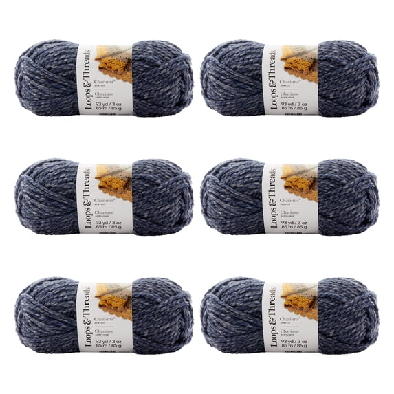 Loops & Threads Charisma Heather Yarn, Soft Bulky Weight Oeko-Tex ...