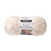 Loops & Threads Flecks Yarn - Yarn for Knitting, Crochet, Weaving, Arts & Crafts - Sweet Cream, Bulk 18 Pack