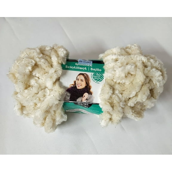 Loops & Threads Glimmer Yarn, Cream (M540.09)