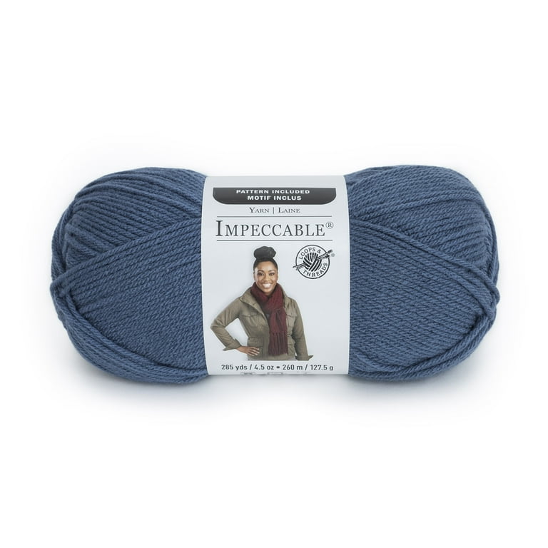 Loops & Threads Impeccable Solid Yarn - Solid Yarn for Knitting - Crochet - Weaving - Arts & Crafts - Blue Moon - Bulk 18 Pack Loops & Threads Impeccable Solid Yarn - Solid Yarn for Knitting - Crochet - Weaving - Arts & Crafts - Blue Moon - Bulk 18 Pack