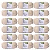 Loops & Threads Impeccable Solid Yarn - Solid Yarn for Knitting, Crochet, Weaving, Arts & Crafts - Heather, Bulk 18 Pack