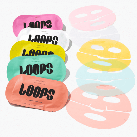 Loops Variety Loop Assorted Hydrogel Face Masks, Set of 5