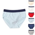thumbnail image 1 of Loopsun 6 Months to 10 Years Toddler Boys Solid Briefs Breathable Soft Comfortable Classic Daily Underpants Light Blue, 6-8 Years, 1 of 5