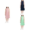 thumbnail image 1 of Loopsun 8-13 Years Big Girls Sleeveless Round Neck Solid Casual Dress Navy, 9-10 Years, 1 of 5