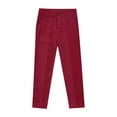 thumbnail image 1 of Loopsun Boys Girls Uniform Pants, Boys And Girls Solid Color Daily Loose Student Suit Pants Wine 7-8 Years, 1 of 3