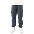 thumbnail image 1 of Loopsun Boys Sport Sweatpants, Children's Boys Casual Solid Sports Work Pants Dark Gray 9-10 Years, 1 of 5