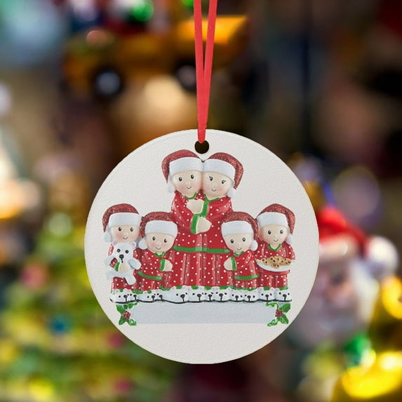 Loopsun Christmas Decor Iron Art Personalized Survived Family Of Ornament 2020 Christmas Holiday Decor for Winter Christmas Tree Decorations