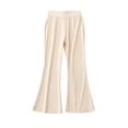 thumbnail image 1 of Loopsun Girls Fall Leggings, Children's Girls Solid Color Elastic Waist Thin Comfortable Casual Pants Beige 3-4 Years, 1 of 5