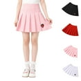 thumbnail image 1 of Loopsun Girls Pleated Skirts, Girls Print Pleated A Line Short Skirt Pink, 9-10 Years, 1 of 5