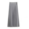 thumbnail image 1 of Loopsun Girls Pleated Skirts, Girls Uniform Pleated Solid Long Elastic Waist Skirt Gray 15-15.5 Years, 1 of 3