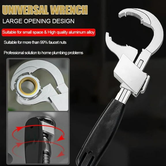 PRETXORVE Home Gadgets Essential Tools for Workers,Multifunction Scalable Double-ended Wrench