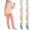 thumbnail image 1 of Loopsun Kids Boys Girls Winter Warm Outfit Solid Long Sleeve Crew Neck Top and Elastic Waist Pants Soft Wear Sets 9-10 Years, 1 of 5