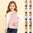 thumbnail image 1 of Loopsun Kids Fleece Vests, Kids Boys Girls Quilted Sleeveless Warm Outerwear Vests Gray, 11-12 Years, 1 of 5
