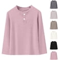 thumbnail image 1 of Loopsun Kids Long Sleeve T Shirts, Toddler Casual Solid Crew Neck Long Sleeve Shirts Bottoming Top White, 2-3 Years, 1 of 4