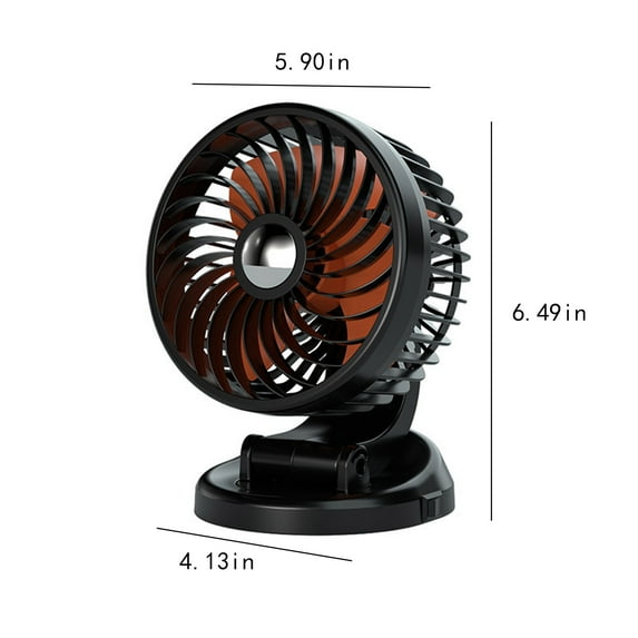 Loopsun Kitchen Appliances Car Fan, USB/12/24V Cool-ing Air Circulator With 360 Degree Adjust-able Automobile Vehicle Fan That Plugs Into Cigare-tte Lighter/Low Noise For Car Truck SUV