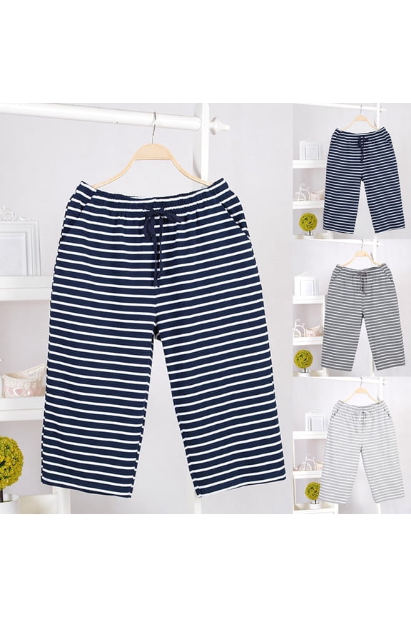 Mens Pajama Shorts, Man Fashion Printed Pants Loose Sleeping Pajamas Shorts Gray,L