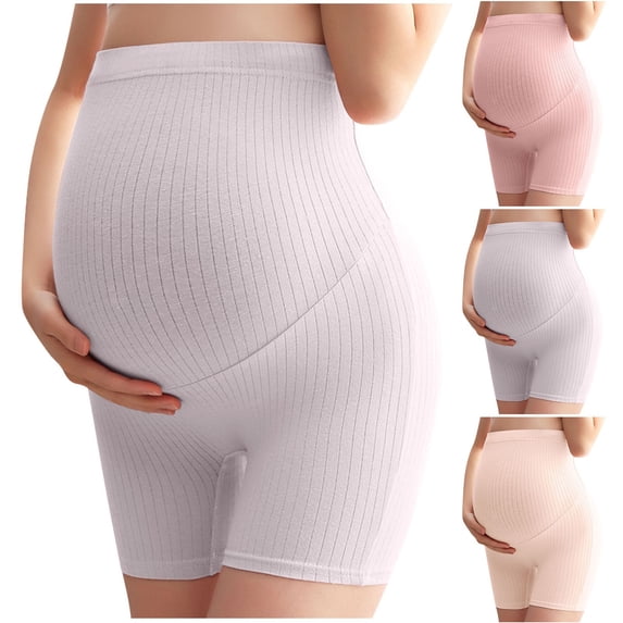 Loopsun Pants for Women, Maternity Shorts, Women's Plus Size Solid Shorts Pregnancy Maternity Leggings Pink, XXXXL