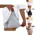 thumbnail image 1 of Loopsun Pants for Women, Maternity Shorts, Women's Solid Lightweight Shorts Pregnancy Maternity Leggings White, L, 1 of 4