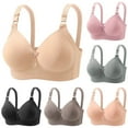 thumbnail image 1 of Loopsun Plus Size Womens Bra, Daily Bra for Women, Women's Casual Soild Wireless Everyday Underwear Bra Coffee,XXXL, 1 of 5