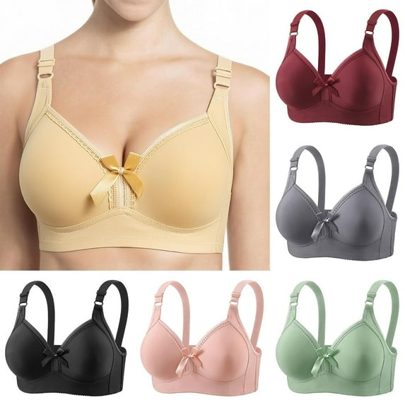 Loopsun Plus Size Womens Bra, Daily Bra for Women, Women's Fashion Wireless Push Up Breathable Large Cup Daily Wear Bra Beige,XXXXL