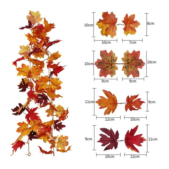 PRETXORVE Pumpkin Decor Autumn Maple Leaf Berry Pumpkin Garland Window Wicker Decoration Door Hang for Fall Home Rustic Farmhouse Harvest Thanksgiving Table Centerpiece Mantel Kitchen Decorative