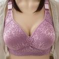 thumbnail image 1 of SROBPTY Womens Bras, Wireless Push Up Solid Comfortable Hollow Out Bra Underwear Purple, 1 of 3