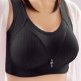 thumbnail image 1 of Loopsun Womens Bras, Wireless Solid Push Up Comfortable Breathable Back Breasted Plus Size Bras Black, 1 of 5