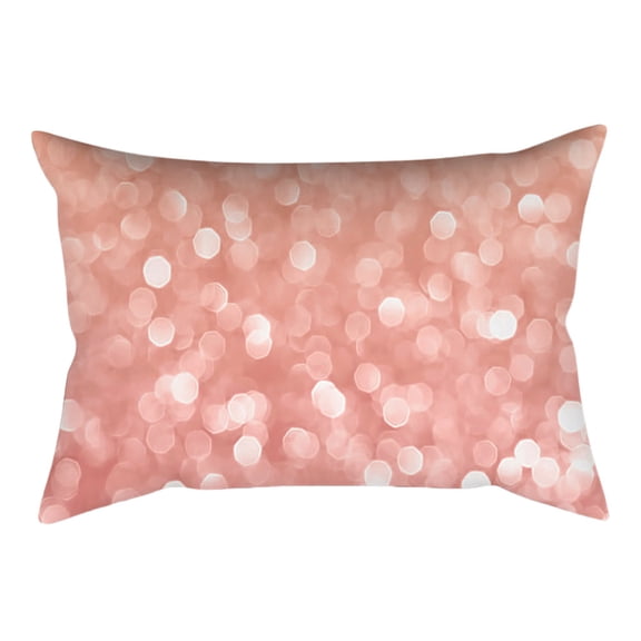 PRETXORVE Throw Pillows Rose Gold Pink Cushion Cover Square Pillowcase Home Decoration(30cm X 50cm) for Home Room Bed Sofa Decor
