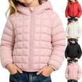 thumbnail image 1 of Loopsun Toddler Boys Girls Winter Hooded Coats 0-8Y Solid Long Sleeve Padded Thin Outerwear Jackets, 1 of 5