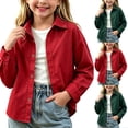 thumbnail image 1 of Loopsun Toddler Boys Girls Winter Shirts 0-10Y Solid Long Sleeve Casual Jackets, 1 of 4