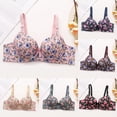 thumbnail image 1 of Loopsun Women Daily Floral Print Underwire Bra Comfortable Breathable Shaping Support Thin Wear, 1 of 5