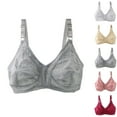 thumbnail image 1 of Loopsun Women's Bras Plus Size, Women Plus Size Thin D Cup Wireless Push Up Bra White, 3XL, 1 of 3