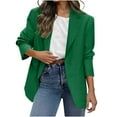 thumbnail image 1 of Loopsun Womens Jackets, Blazers for Women, Women Business Casual Solid Long Sleeve Lapel Open Front Suit Jacket Blazer with Pocket Green S, 1 of 5