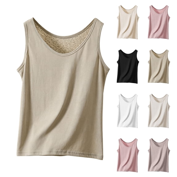 Loopsun Womens Sleeveless Tops Solid Round Neck Loose Thin Tank Daily Loungewear