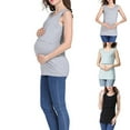 thumbnail image 1 of Loopsun Womens Tops, Shirts for Maternity, Women's Solid Round Neck Sleeveless Casual Plus Size Tank Top Maternity Blouse Green, XXL, 1 of 5