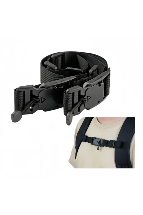 1 Pack Backpack Chest Strap Add on,Backpack Chest Straps, Heavy Duty Adjustable Universal Backpack Sternum Strap Chest Belt with Quick Release Buckle for Hiking and Jogging