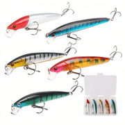 Loopunk 5 Pack Bionic Swimming Fishing Lures, Robotic Fishing Bait for Freshwater - Soft Plastic Lure Swims Like a Real Injured Bait Fish