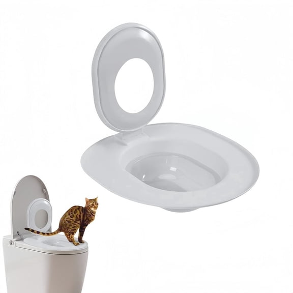 Loopunk Cat Toilet Training Kit ,Reusable Cat Toilet Trainer, Easy Install Removable Cat Toilet Seat, Kitty Potty Train System, Train Cat to Use Toilet, Pet Cleaning Cat Toilet (G