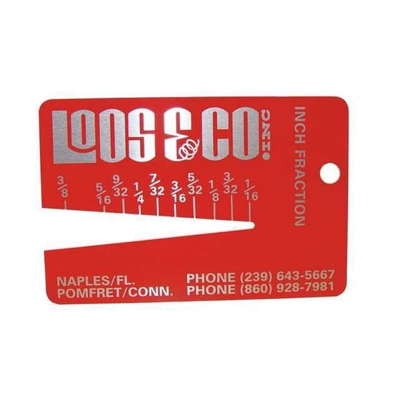Loos Locoloc Cable Diameter Gauge,1/16 to 3/8 GA-4